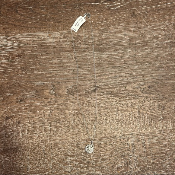 New Diamond Flower Burst Cluster Pendant Necklace 1/10 CT Sterling Silver 18” - Picture 5 of 9